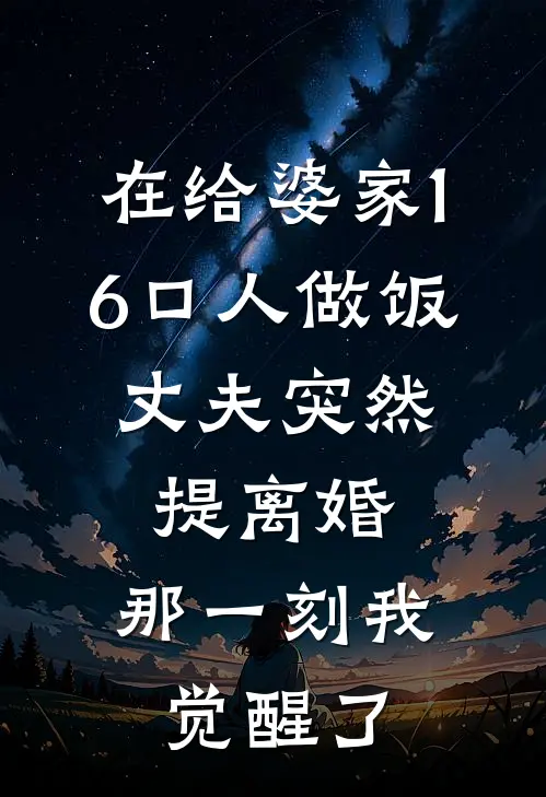 在给婆家16口人做饭，丈夫突然提离婚，那一刻我觉醒了