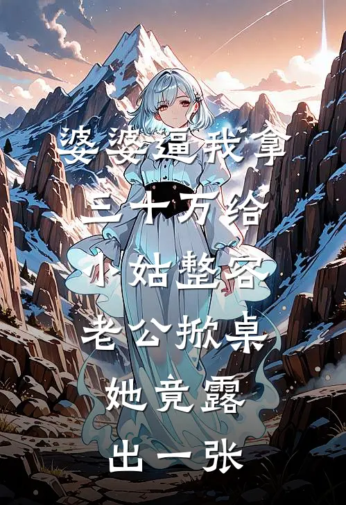 婆婆逼我拿三十万给小姑整容，老公掀桌，她竟露出一张