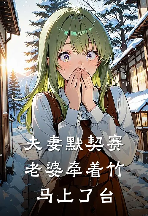 夫妻默契赛，老婆牵着竹马上了台