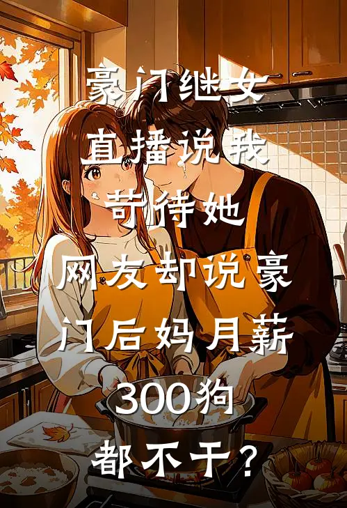 豪门继女直播说我苛待她，网友却说豪门后妈月薪300狗都不干？