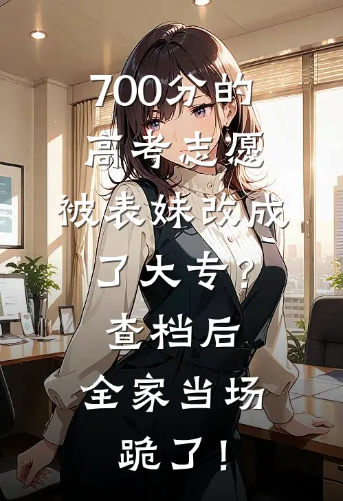 700分的高考志愿，被表妹改成了大专？查档后，全家当场跪了！